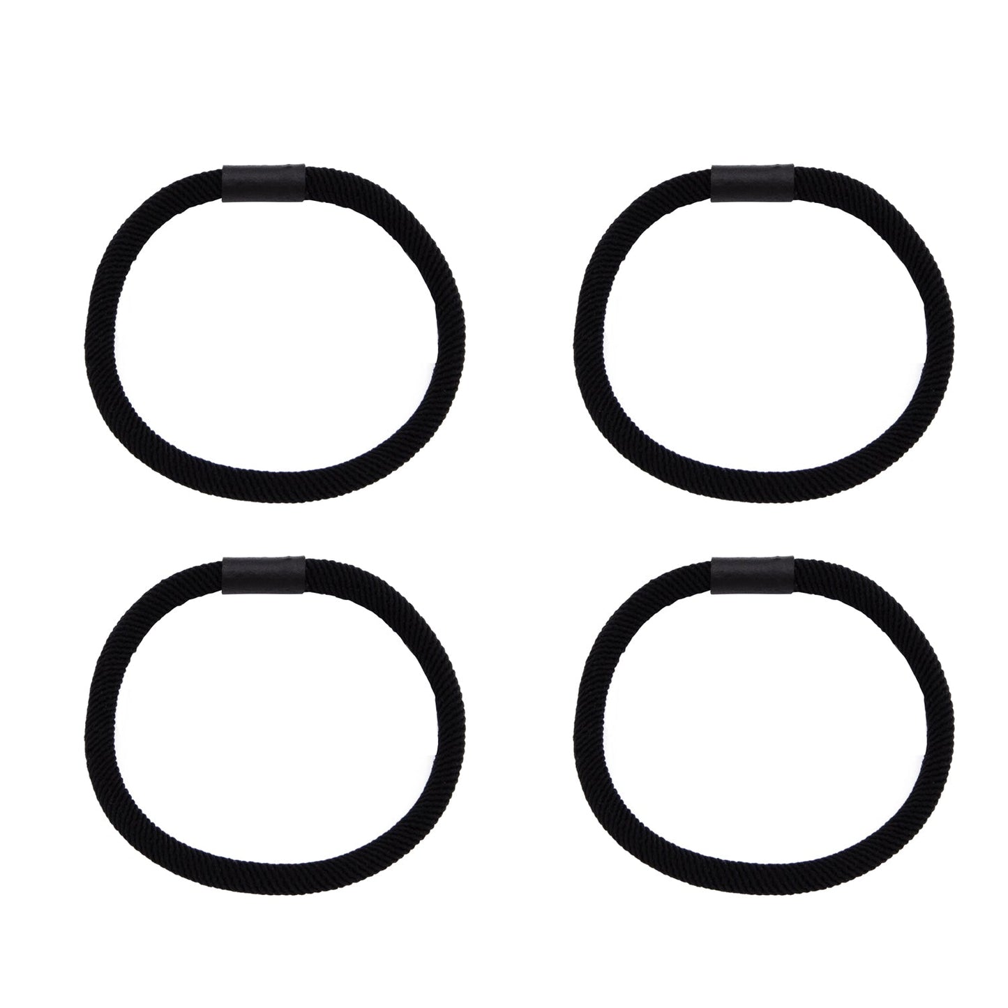 WOO OOW Set de 4 Gomas Elásticas Negras