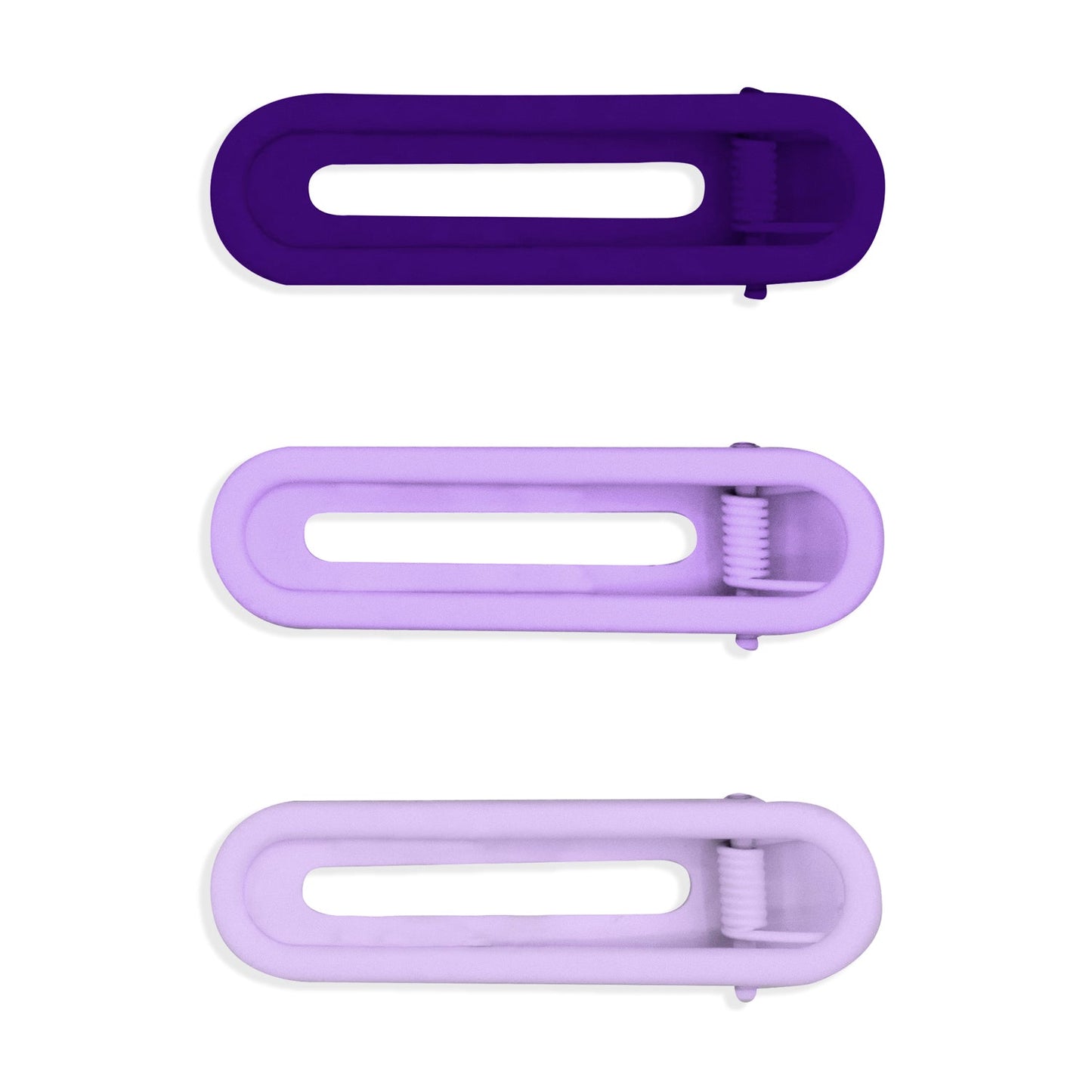 Oh My Hair Set Clips Rubber Morado