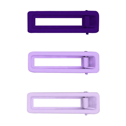Oh My Hair Set 3 Clips Rectangulares Rubber