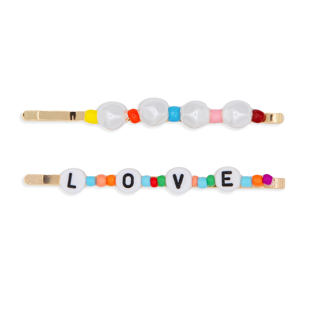 Oh My Hair Set Horquillas Perlas Colores Love