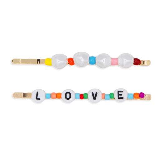 Oh My Hair Set Horquillas Perlas Colores Love
