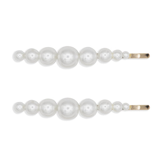 Oh My Hair Set 2 Horquillas Doradas con Perlas