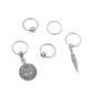 SET 8 AROS PARA EL PELO PLATA INDIA