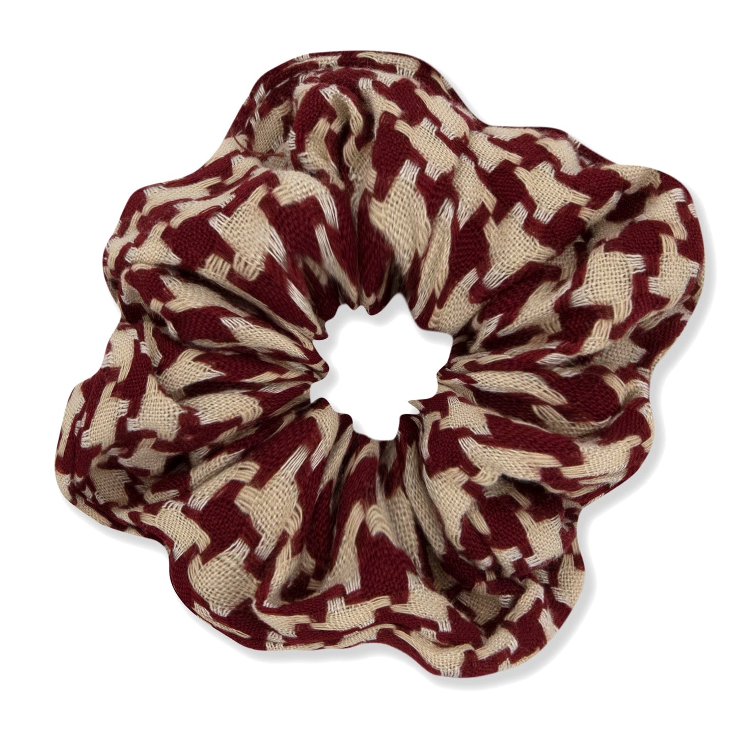 Oh My Hair Scrunchie Pata de Gallo Granate