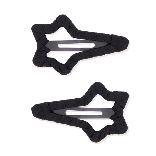 Oh My Hair Set 2 Clips Forrados Estrella Negros