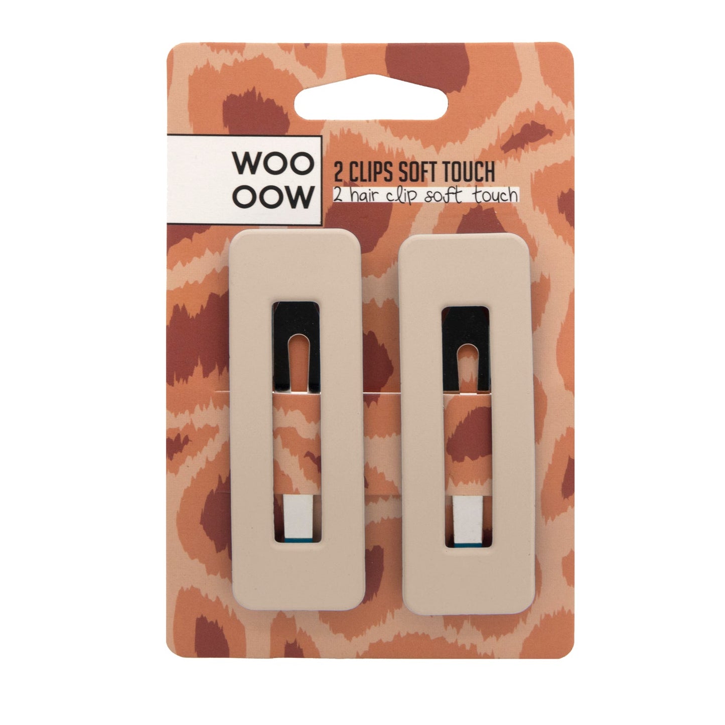 WOO OOW Set 2 Clips Soft Touch Beige