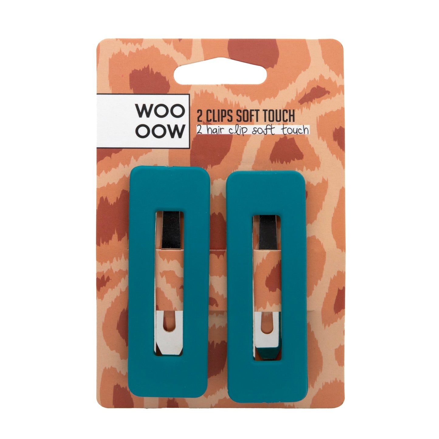 WOO OOW Set 2 Clips Soft Touch Verde Petróleo