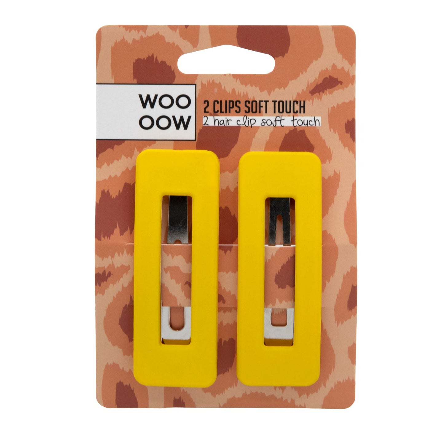 WOO OOW Set 2 Clips Soft Touch Amarillo