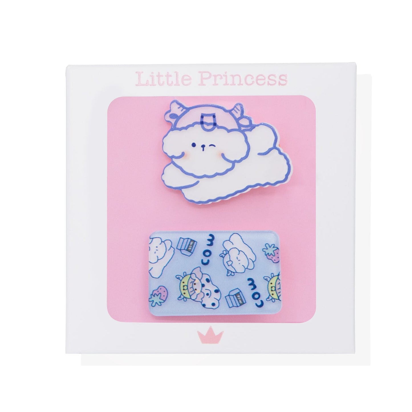 Little Princess Set 2 Clips Conejito Cute Rosa