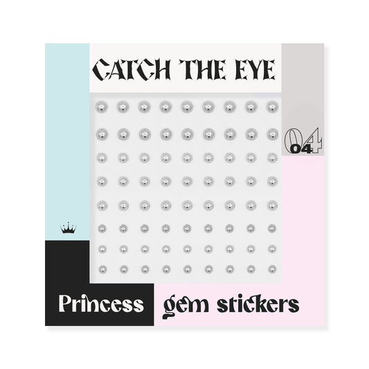 FACE STICKER GEMAS PLATEADAS