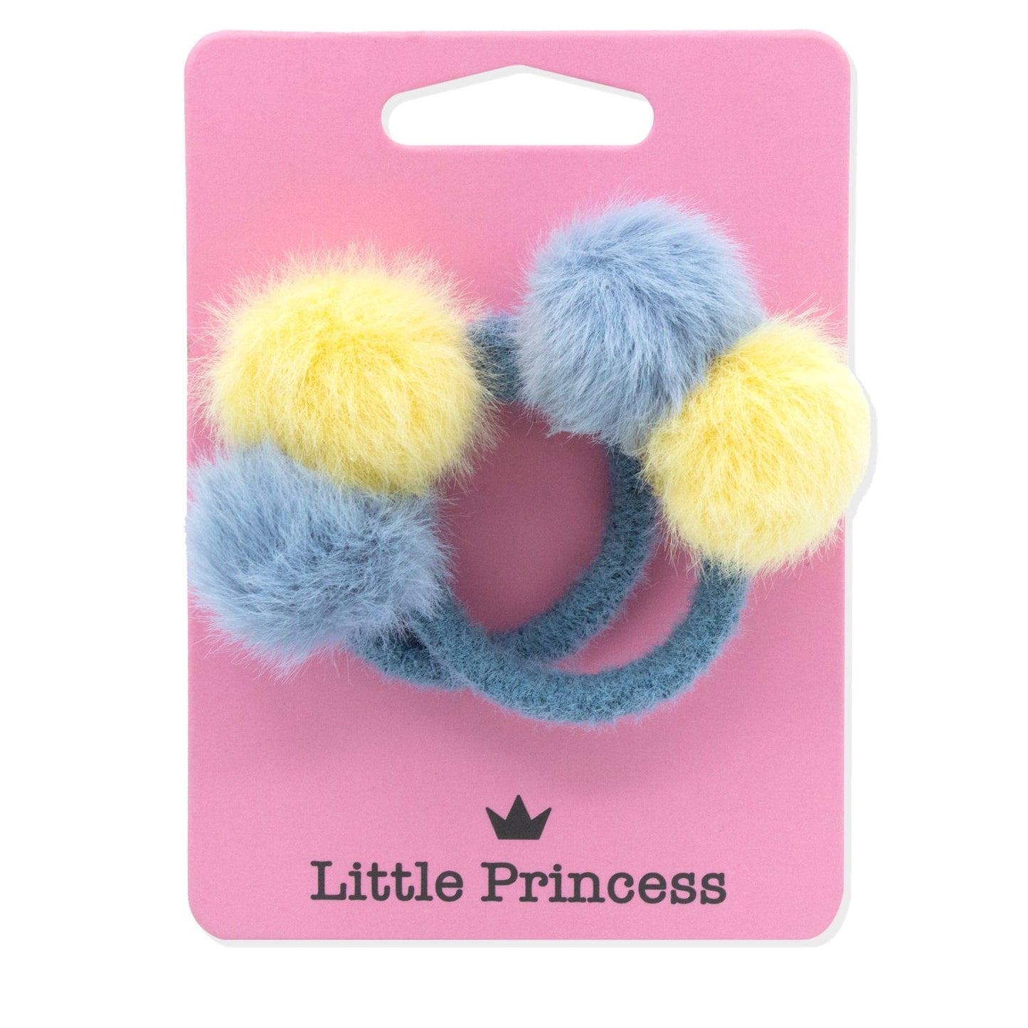 Little Princess Set 2 Gomas Pompones Amarillo y Azul