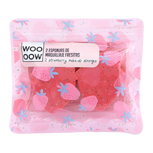 WOO OOW Set 2 Esponjas de Maquillaje Fresita