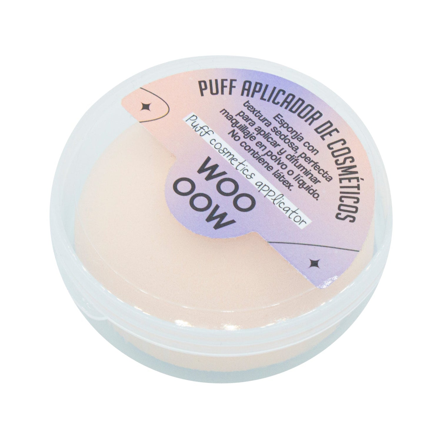 WOO OOW Puff Aplicador Cosmético Redondo