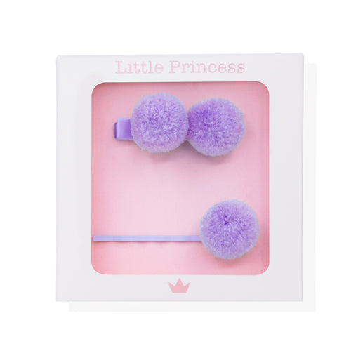 Little Princess Set Horquilla y Clip Pompón