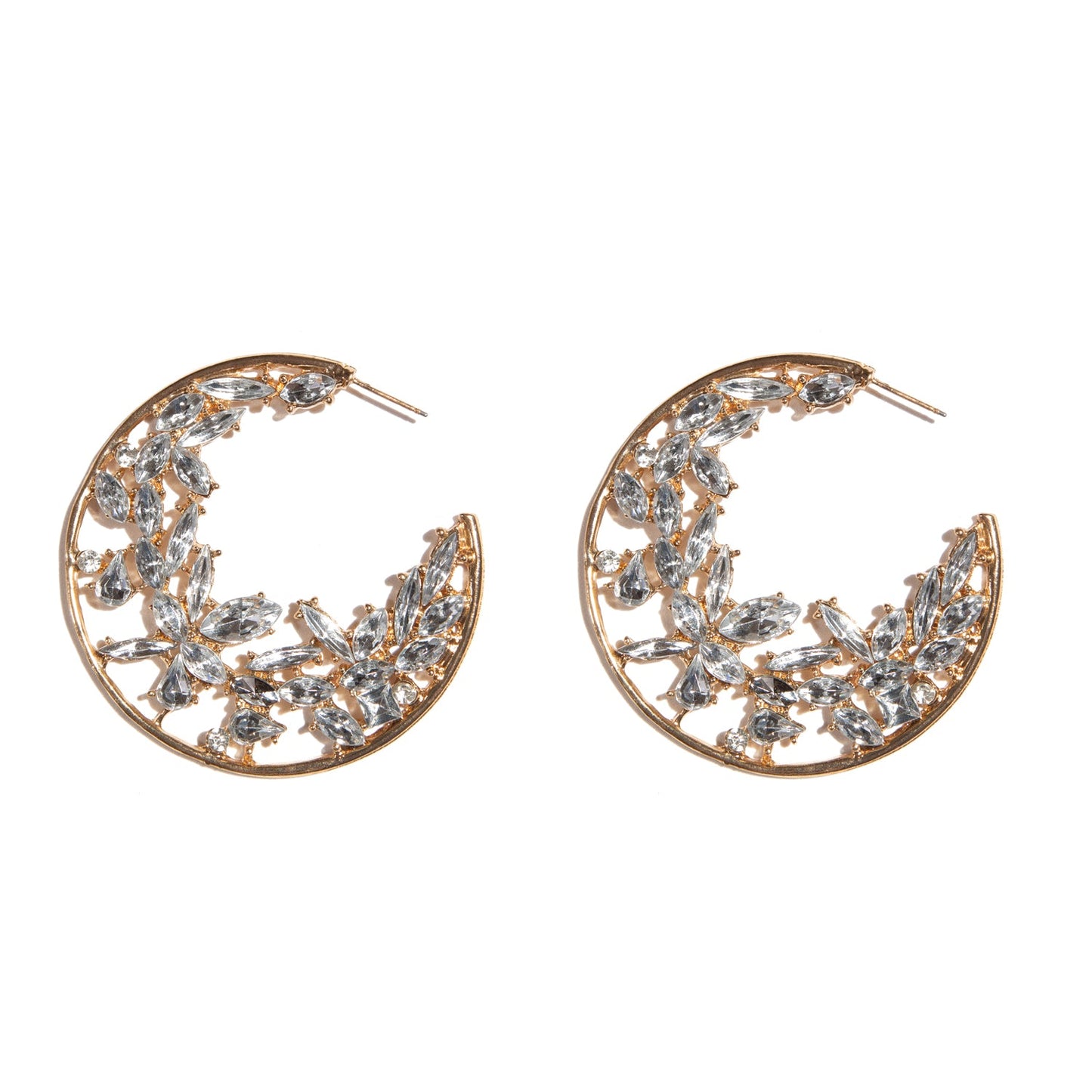 Pendientes Medialuna Brillante