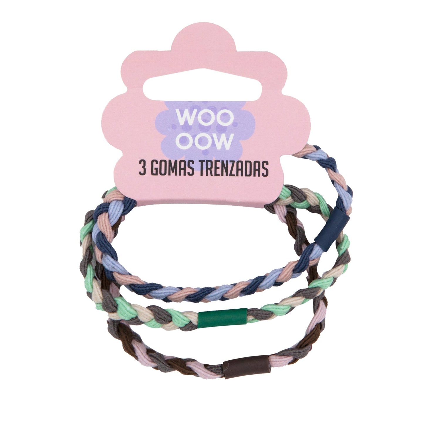 WOO OOW Set 3 Gomas Trenzadas Multicolor