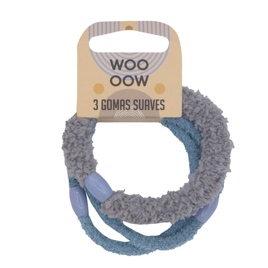 WOO OOW Set 3 Gomas Fluffy Azules
