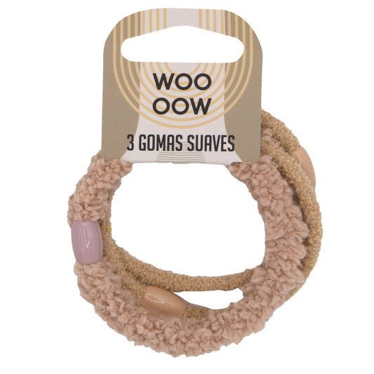 WOO OOW Set 3 Gomas Fluffy Beige