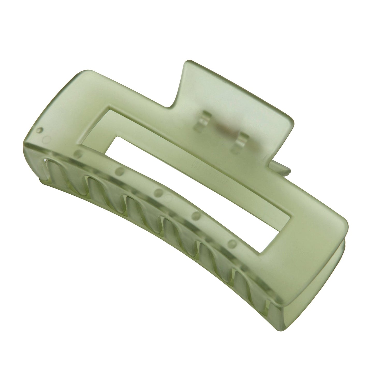 WOO OOW Pinza Rectangular Verde Transparente