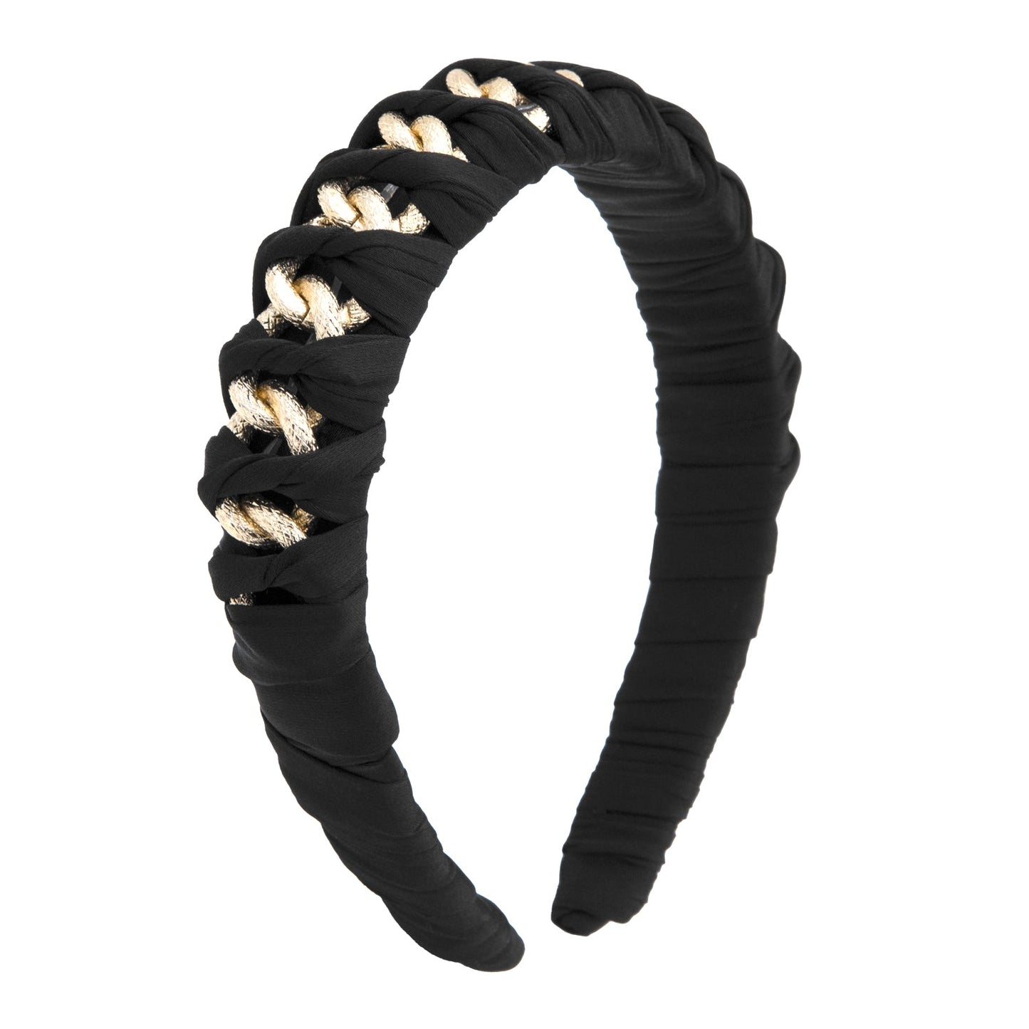 Oh My Hair Diadema Negra Cadena Dorada