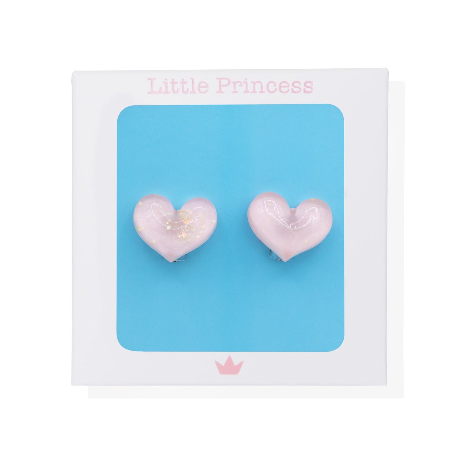 Little Princess Pendientes Pinza Corazón