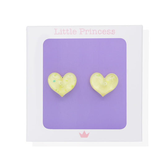 Little Princess Pendientes Pinza Corazón