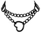 Joys x Oooh!  Choker Cadena Corazón Negro