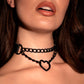 Joys x Oooh!  Choker Cadena Corazón Negro