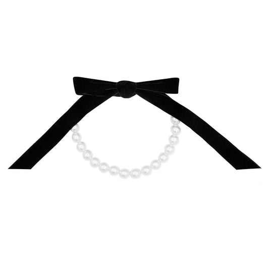 Collar Perlas & Velvet