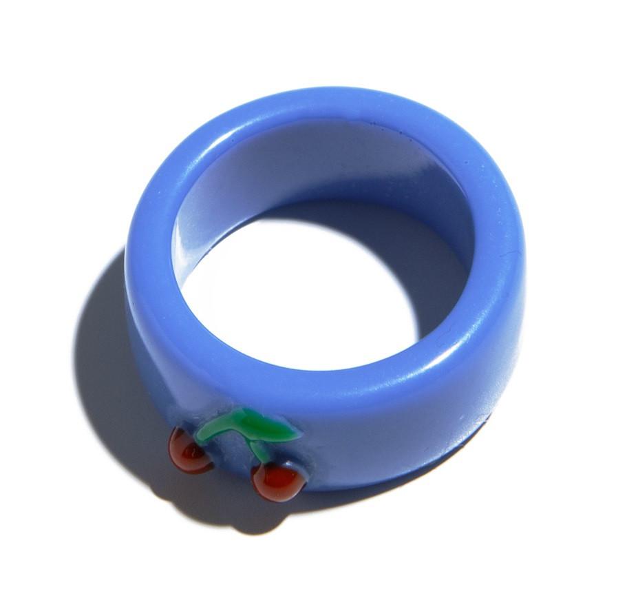 Anillo Cerezas Azul