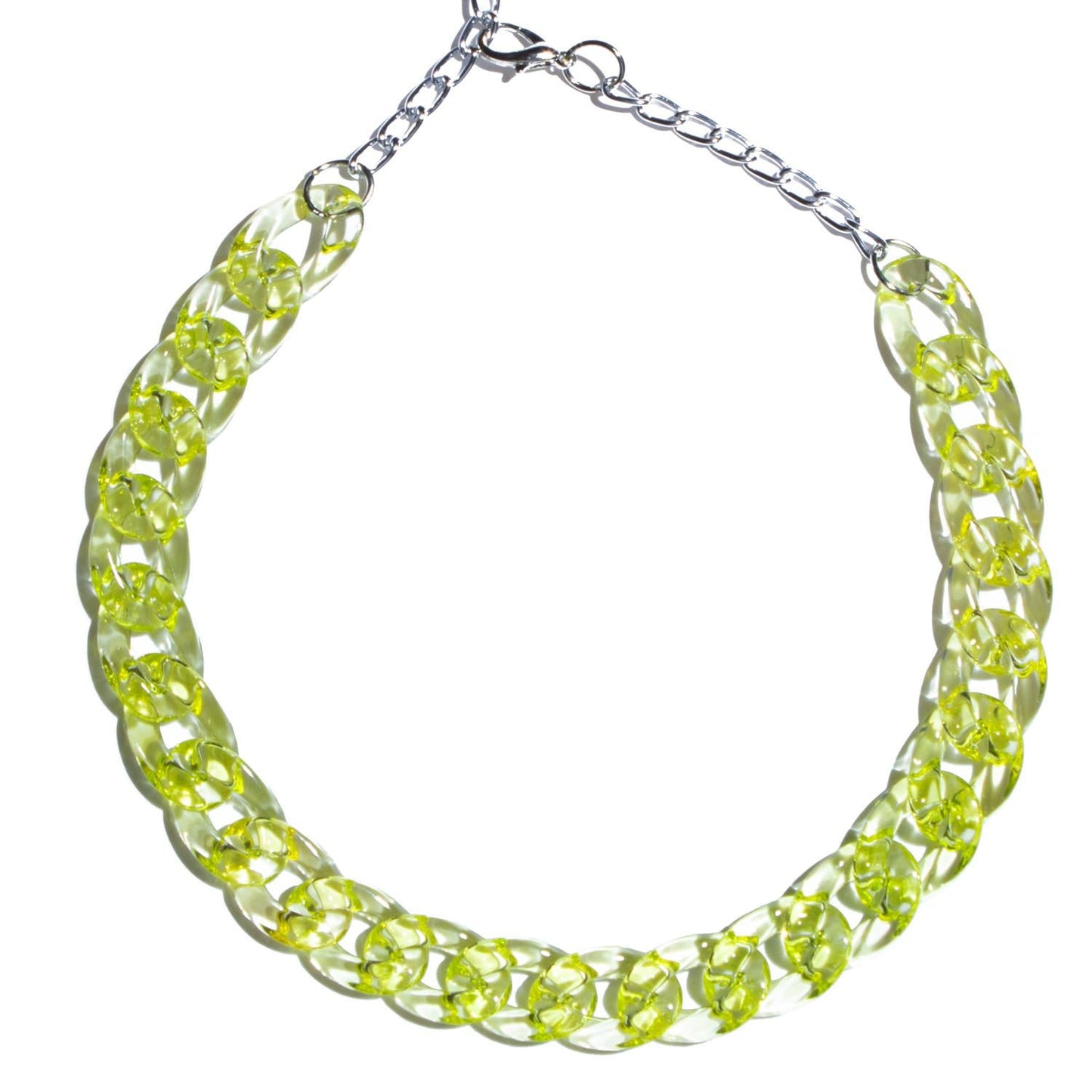 Chocker Eslabones Transparente Verde