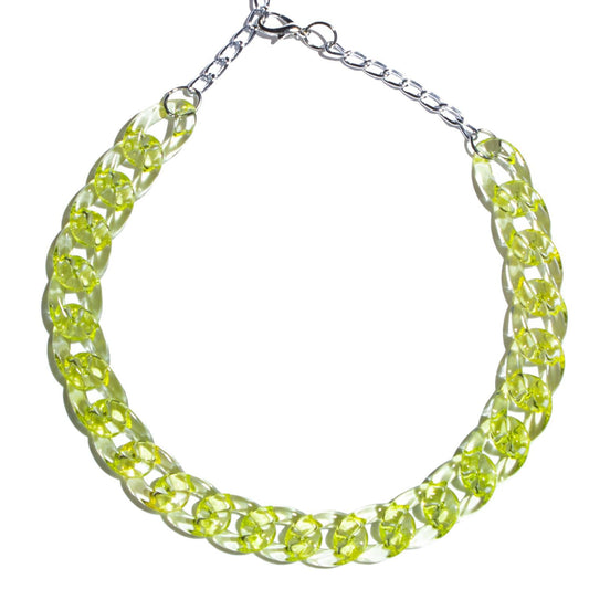 Chocker Eslabones Transparente Verde