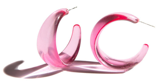 Pendientes Transparentes Rosas