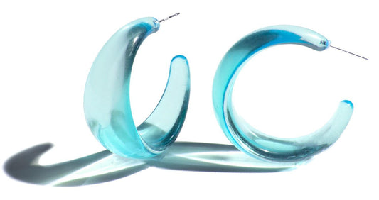 Pendientes Transparentes Azules
