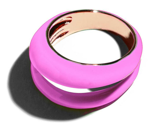 Anillo Doble Rosa