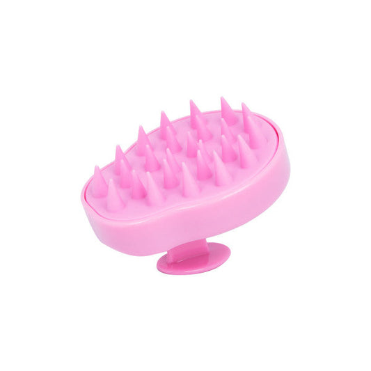 Cepillo Masajeador Púas de Silicona Rosa