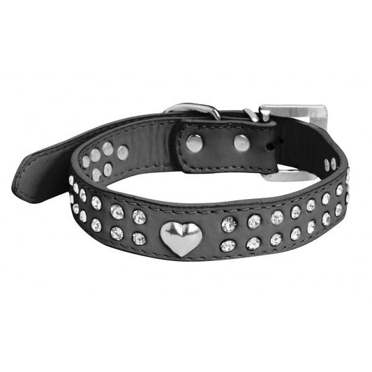 Collar Negro Diamonds y Corazón