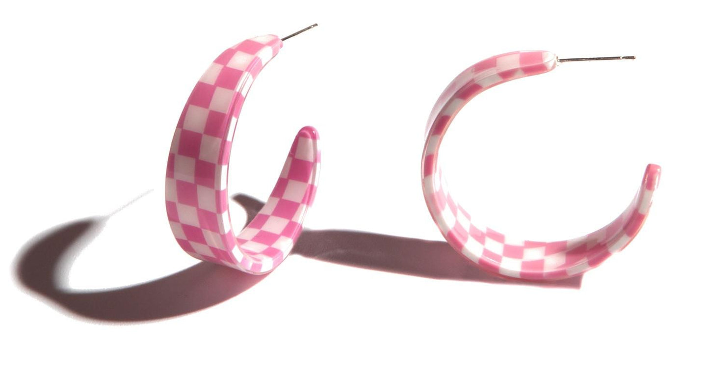 Pendientes Check Rosas