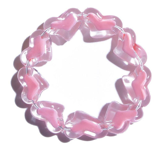 Pulsera Corazones Rosa