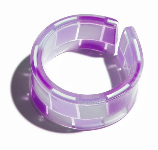 Anillo Resina Check Morado