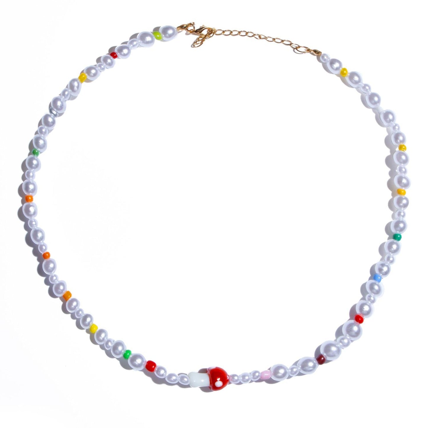 Collar Perlas y Bolas de Colores