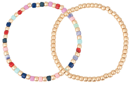 Set Dos Pulseras Cuentas