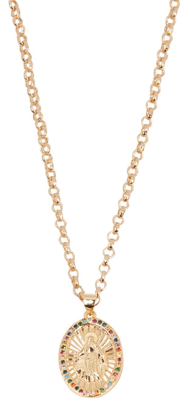 Collar Chapa con Pedrería