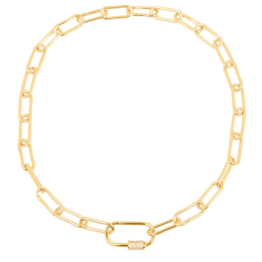 Collar Cadena Cierre con Pedrería