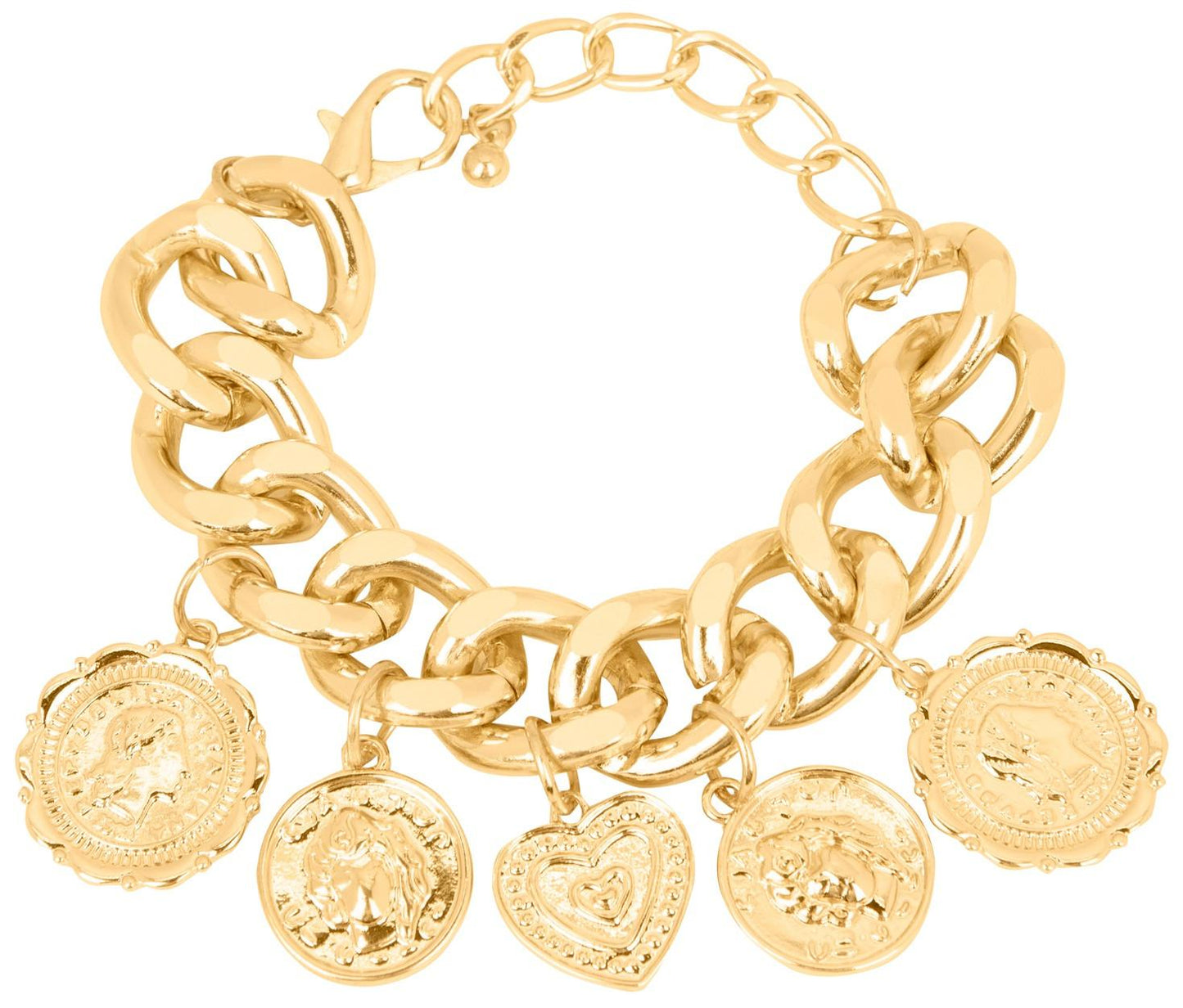 Pulsera Cadena Gorda con Chapa