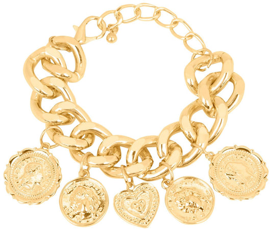 Pulsera Cadena Gorda con Chapa