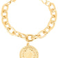 Pulsera Cadena con Chapa Dorada