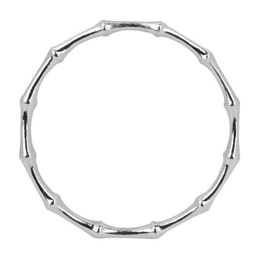 Brazalete con Forma de Bambú Plata
