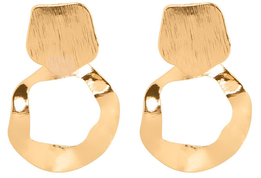 Pendientes Dorados con Chapa y Oro