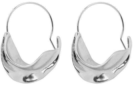 Pendientes con Pliegue Plata